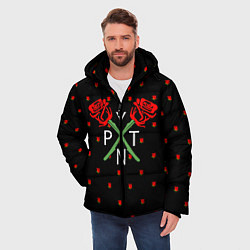 Куртка зимняя мужская Payton Moormeier: Roses, цвет: 3D-черный — фото 2