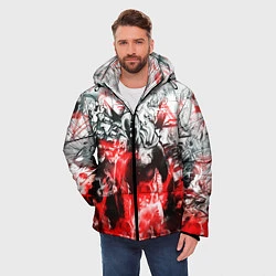 Куртка зимняя мужская One-Punch Man Collage, цвет: 3D-красный — фото 2