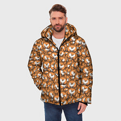Куртка зимняя мужская Попки Корги, цвет: 3D-черный — фото 2