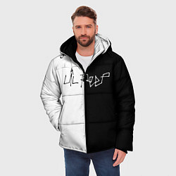 Куртка зимняя мужская LIL PEEP НА СПИНЕ, цвет: 3D-черный — фото 2