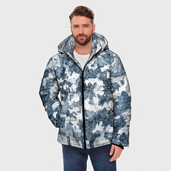Куртка зимняя мужская Камуфляж: зимний, цвет: 3D-черный — фото 2