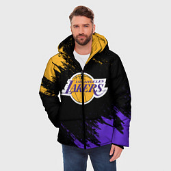 Куртка зимняя мужская LA LAKERS, цвет: 3D-красный — фото 2