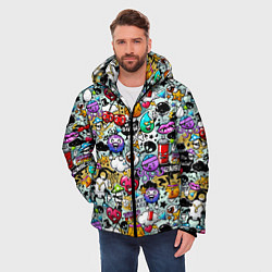 Куртка зимняя мужская Stickerboom, цвет: 3D-черный — фото 2