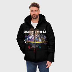 Куртка зимняя мужская Undertale, цвет: 3D-черный — фото 2