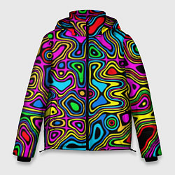 Куртка зимняя мужская Психоделика, цвет: 3D-черный