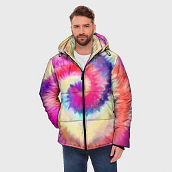 Куртка зимняя мужская Tie Dye vortex, цвет: 3D-светло-серый — фото 2