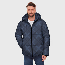 Куртка зимняя мужская Геометрический узор, цвет: 3D-черный — фото 2
