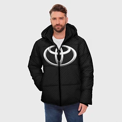 Куртка зимняя мужская Toyota carbon, цвет: 3D-черный — фото 2