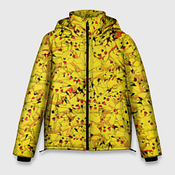 Куртка зимняя мужская Пикачу, цвет: 3D-черный