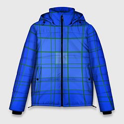 Мужская зимняя куртка Геометрия синяя 3D