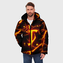 Куртка зимняя мужская DOOM ETERNAL, цвет: 3D-красный — фото 2