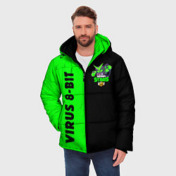 Куртка зимняя мужская Brawl stars virus 8-bit, цвет: 3D-черный — фото 2