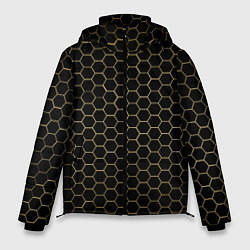 Куртка зимняя мужская ЗОЛОТЫЕ СОТЫ, цвет: 3D-черный