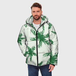 Куртка зимняя мужская Пальмовый рай, цвет: 3D-черный — фото 2
