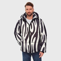 Куртка зимняя мужская Я зебра, цвет: 3D-черный — фото 2