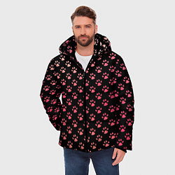 Куртка зимняя мужская Лапки, цвет: 3D-черный — фото 2