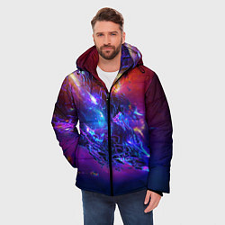 Куртка зимняя мужская SPACE ABSTRACT, цвет: 3D-черный — фото 2