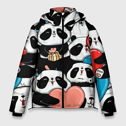 Куртка зимняя мужская Панды, цвет: 3D-светло-серый