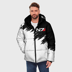 Куртка зимняя мужская MASS EFFECT N7, цвет: 3D-черный — фото 2