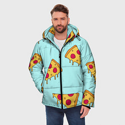 Куртка зимняя мужская Ароматная пицца, цвет: 3D-светло-серый — фото 2