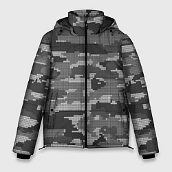 Куртка зимняя мужская ВЯЗАНЫЙ КАМУФЛЯЖ, цвет: 3D-черный
