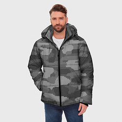 Куртка зимняя мужская ВЯЗАНЫЙ КАМУФЛЯЖ, цвет: 3D-черный — фото 2