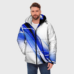 Куртка зимняя мужская GEOMETRY STRIPES BLUE, цвет: 3D-черный — фото 2