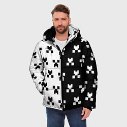 Куртка зимняя мужская MINECRAFT CREEPER, цвет: 3D-черный — фото 2
