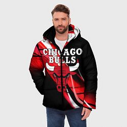 Куртка зимняя мужская CHICAGO BULLS, цвет: 3D-красный — фото 2