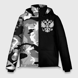 Куртка зимняя мужская Россия камуфляж, цвет: 3D-черный
