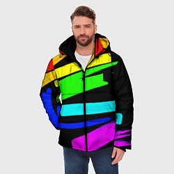 Куртка зимняя мужская НЕОНОВЫЕ КРАСКИ, цвет: 3D-черный — фото 2