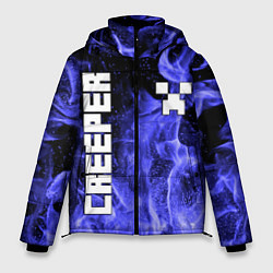 Куртка зимняя мужская MINECRAFT CREEPER, цвет: 3D-светло-серый