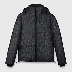 Куртка зимняя мужская Текстура черная кожа рельеф, цвет: 3D-черный
