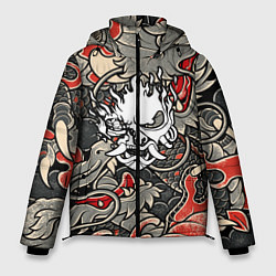 Куртка зимняя мужская CYBERPUNK2077 SAMURAI, цвет: 3D-красный
