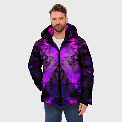 Куртка зимняя мужская Абстракция,пришелиц,космос,100, цвет: 3D-черный — фото 2