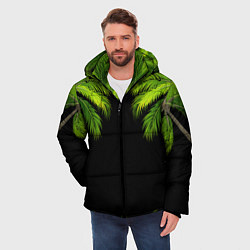 Куртка зимняя мужская Пальмы, цвет: 3D-черный — фото 2