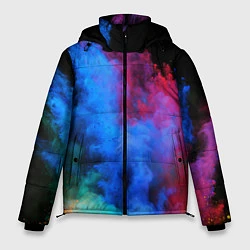 Куртка зимняя мужская КРАСКИ, цвет: 3D-черный