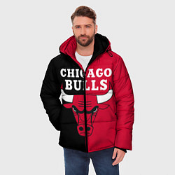 Куртка зимняя мужская Чикаго Буллз, цвет: 3D-светло-серый — фото 2