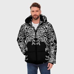 Куртка зимняя мужская Фэнтези мотылёк, цвет: 3D-черный — фото 2