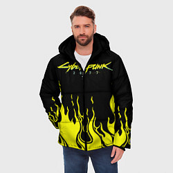 Куртка зимняя мужская CYBERPUNK 2077, цвет: 3D-светло-серый — фото 2