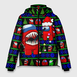 Куртка зимняя мужская Новогодний Among Us, цвет: 3D-черный