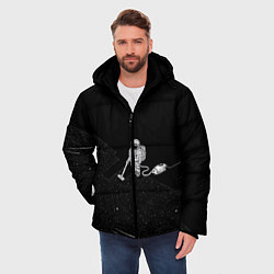 Куртка зимняя мужская Космический клининг, цвет: 3D-черный — фото 2