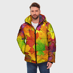 Куртка зимняя мужская Осенние листья, цвет: 3D-светло-серый — фото 2