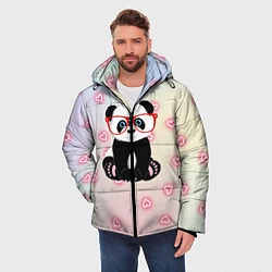 Куртка зимняя мужская Милая пандочка, цвет: 3D-черный — фото 2