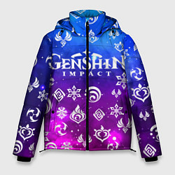 Куртка зимняя мужская GENSHIN IMPACT, цвет: 3D-черный