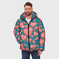 Куртка зимняя мужская Любовь, цвет: 3D-красный — фото 2