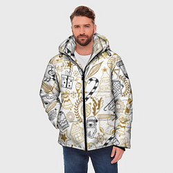 Куртка зимняя мужская Скандинавское Рождество, цвет: 3D-светло-серый — фото 2