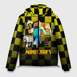 Куртка зимняя мужская Minecraft S, цвет: 3D-черный