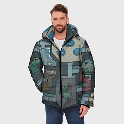 Куртка зимняя мужская AMONG US - КАРТА, цвет: 3D-светло-серый — фото 2