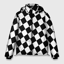Куртка зимняя мужская Клетки, цвет: 3D-черный